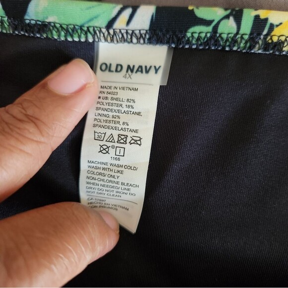 NWT Yellow and Green Old Navy Floral Plus Size Bikini Bottom 4X - Picture 3 of 4